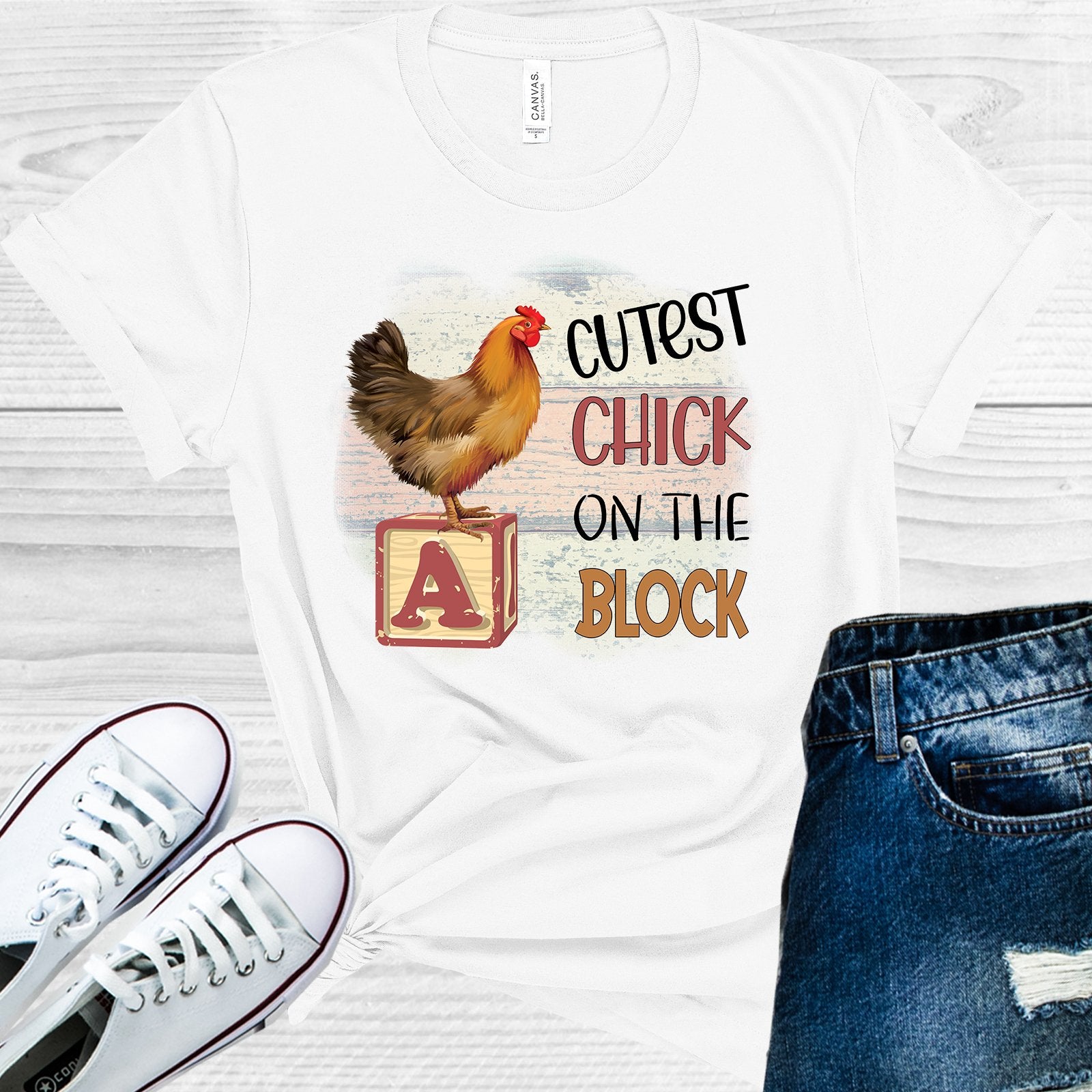 Cutest Chick On The Block Graphic Tee Graphic Tee