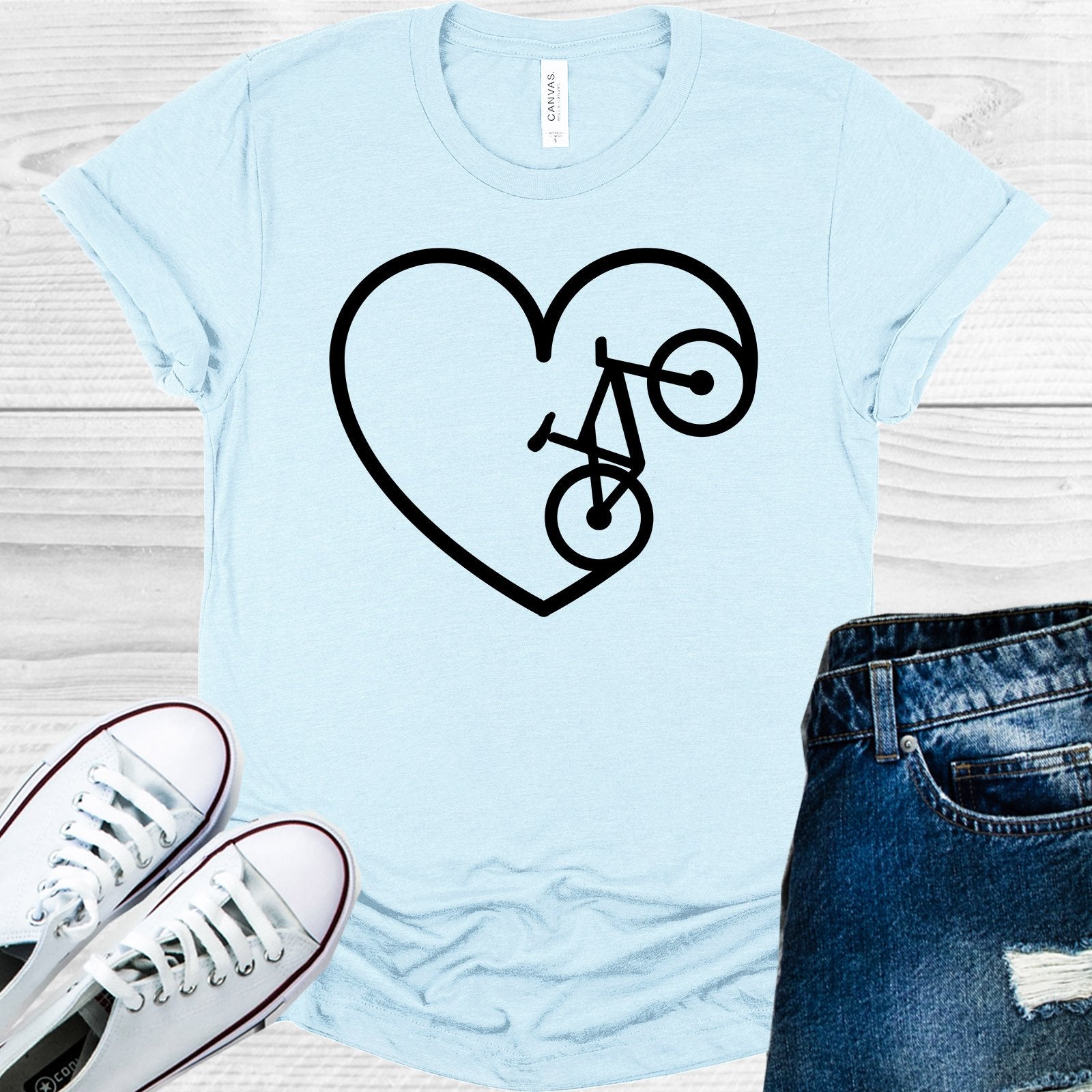 Cycling Heart Graphic Tee Graphic Tee