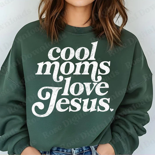 Cool Moms Love Jesus Graphic Tee
