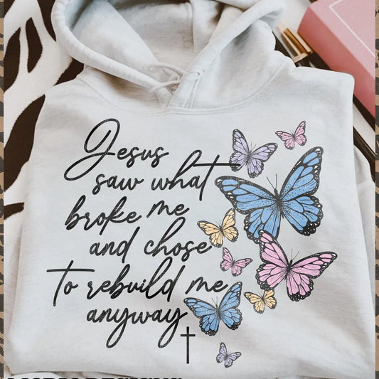 Jesus Saw What Broke Me Graphic Tee