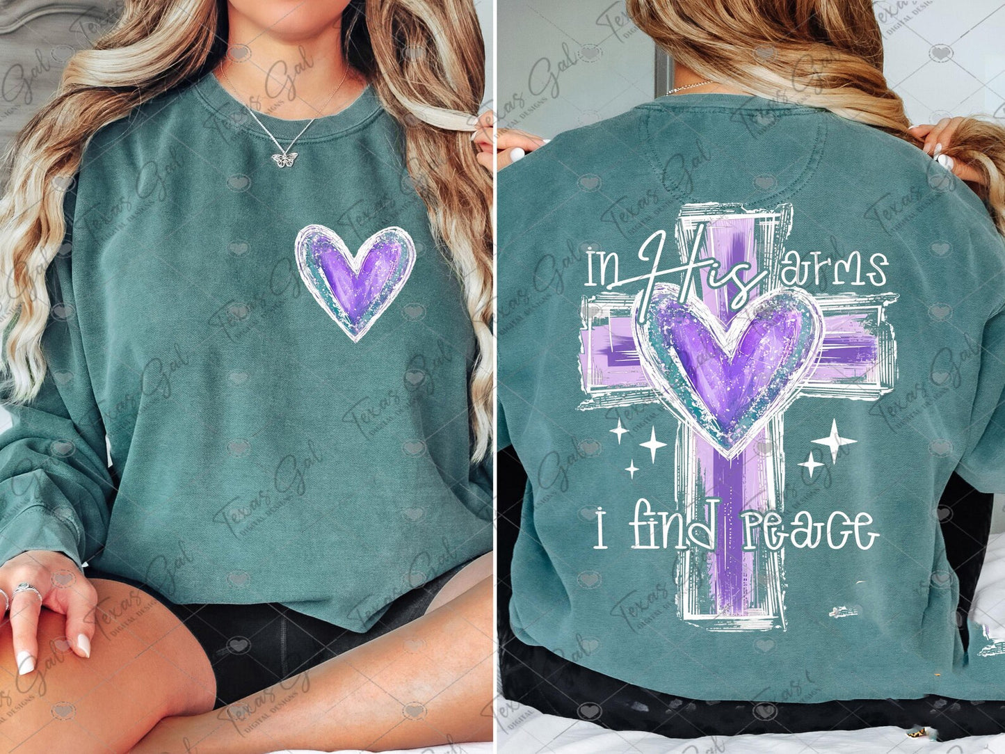 In His Arms I Find Peace Graphic Tee