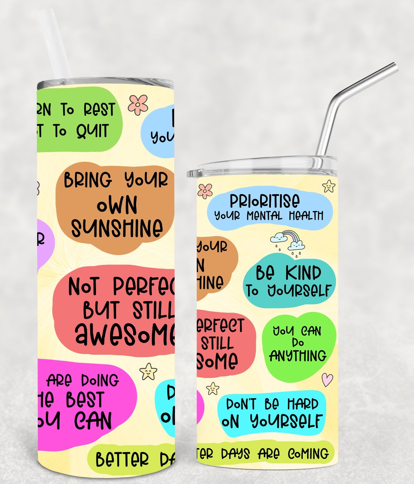 Daily Affirmations 20 Oz Skinny Tumbler