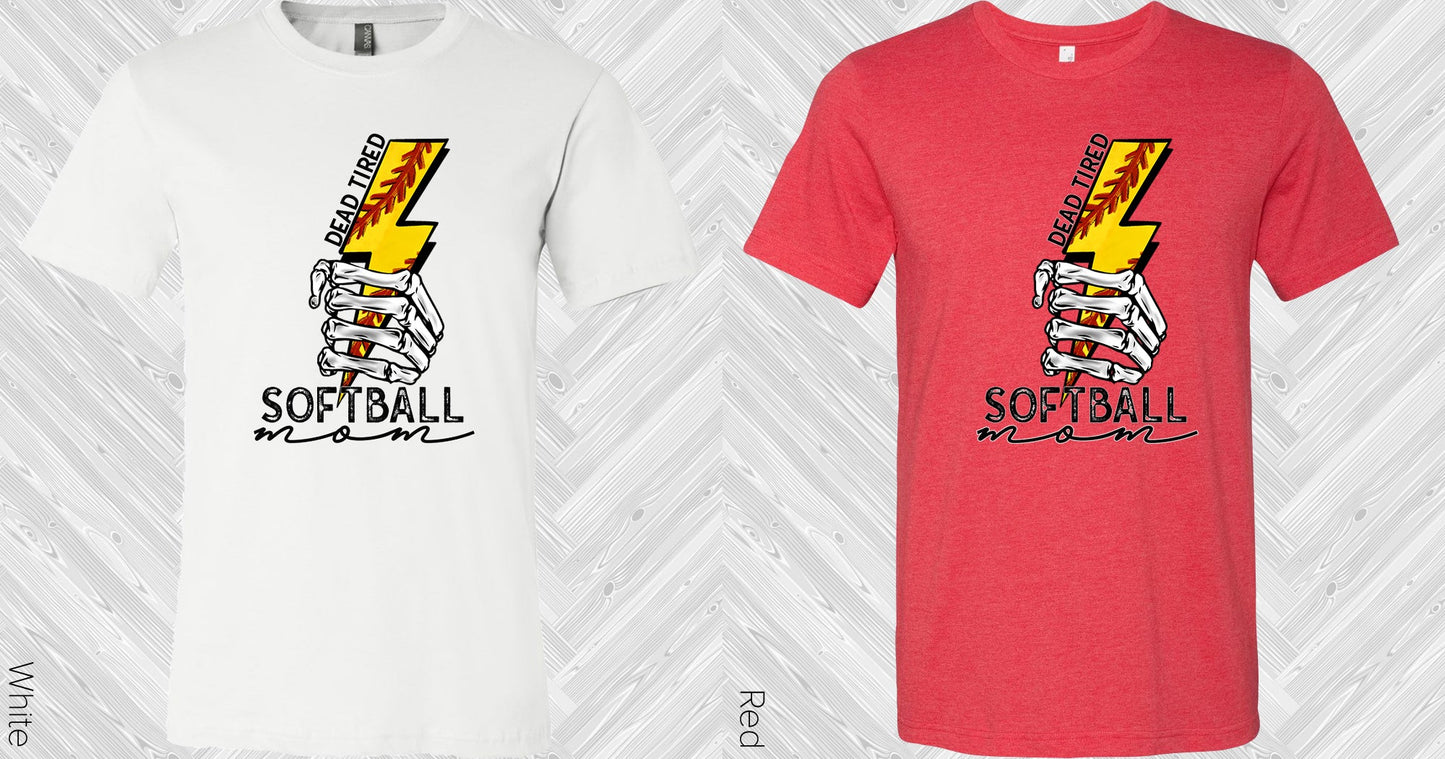 Dead Tired Softball Mom Graphic Tee Graphic Tee