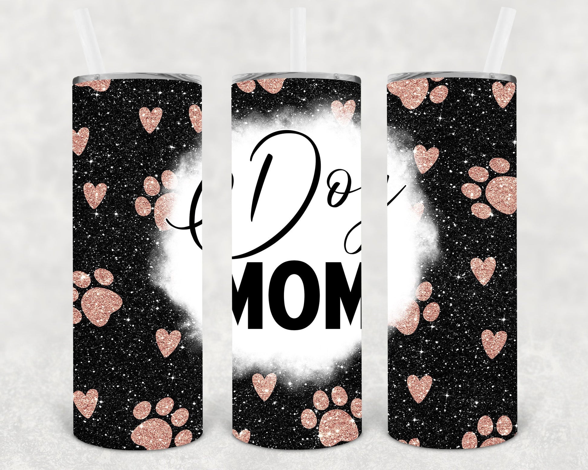 Dog Mom 20 Oz Skinny Tumbler