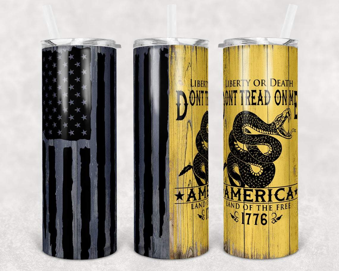 Dont Tread On Me 20 Oz Skinny Tumbler