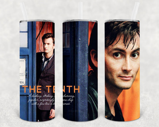 Dr Who The Tenth 20 Oz Skinny Tumbler