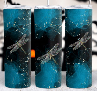 Dragonflies 20 Oz Skinny Tumbler