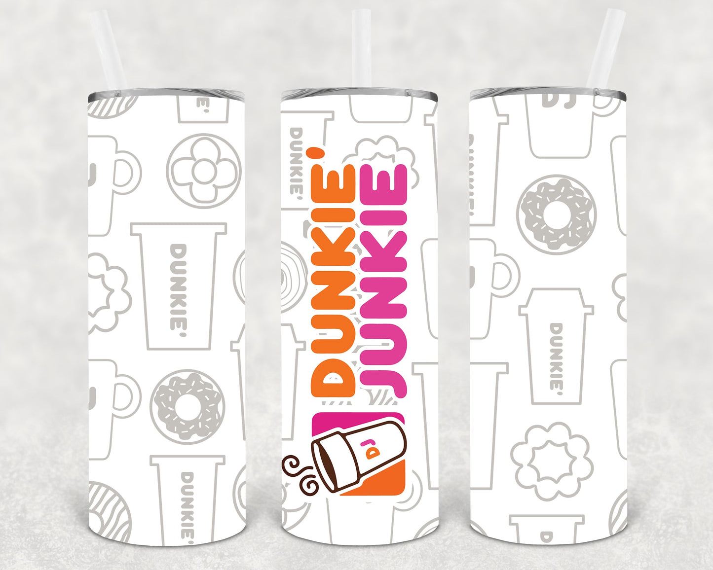 Dunkie Junkie 20 Oz Skinny Tumbler