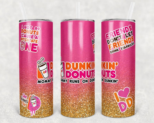 Dunkin Donuts 20 Oz Skinny Tumbler