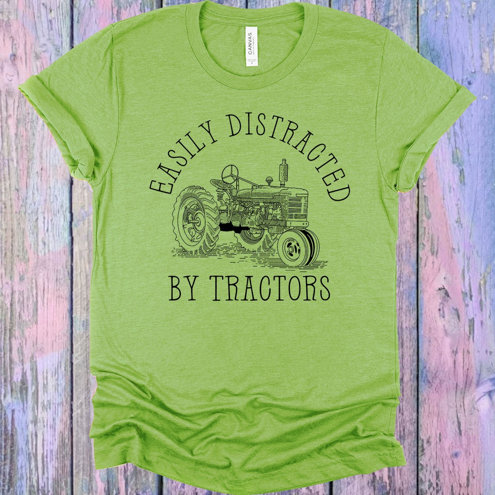 Easily Distracted By Tractors Graphic Tee Graphic Tee