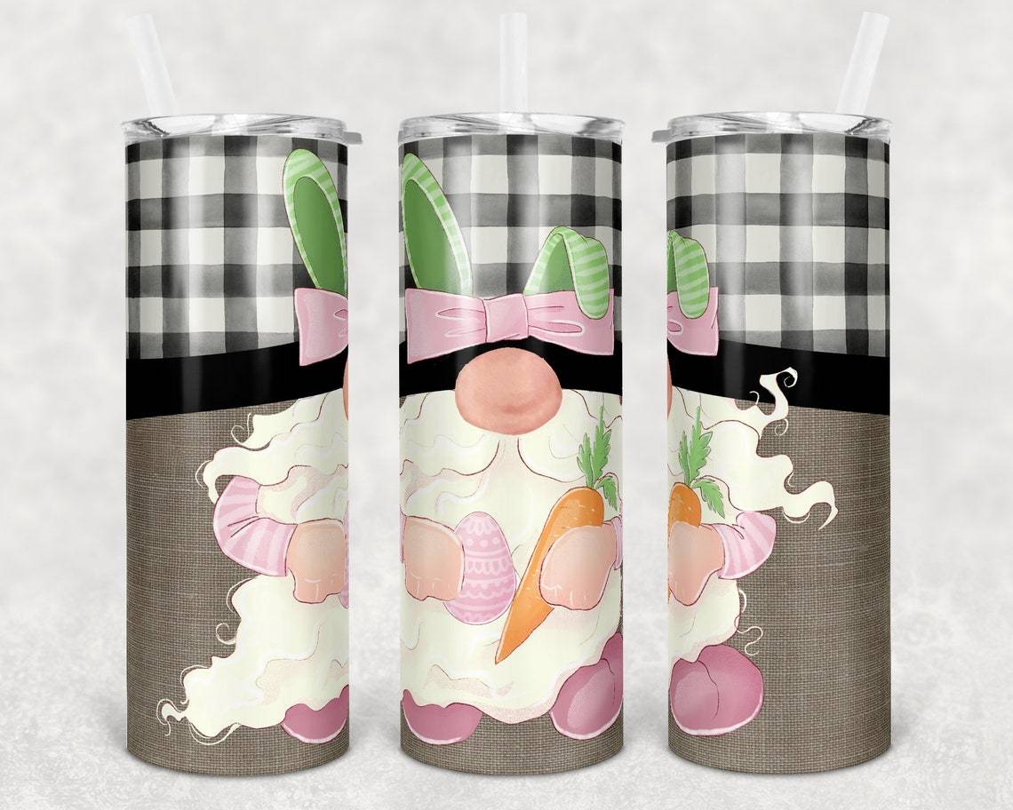 Easter Bunny Gnome 20 Oz Skinny Tumbler