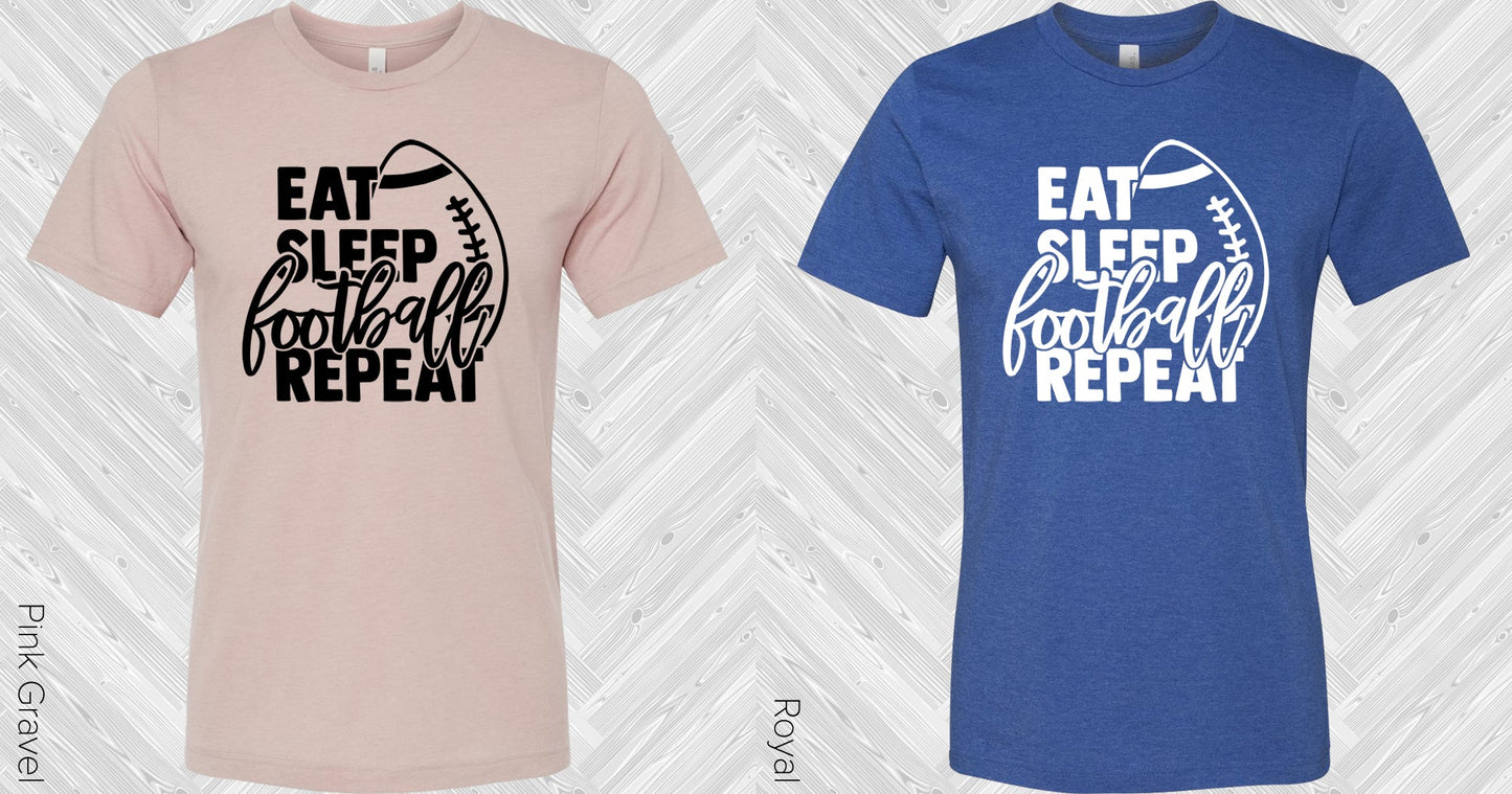 Eat Sleep Football Repeat Graphic Tee Graphic Tee