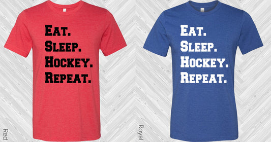 Eat Sleep Hockey Repeat Graphic Tee Graphic Tee