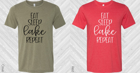 Eat Sleep Lake Repeat Graphic Tee Graphic Tee