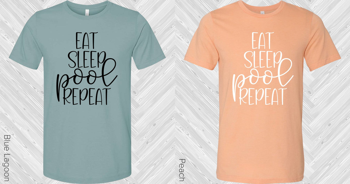 Eat Sleep Pool Repeat Graphic Tee Graphic Tee