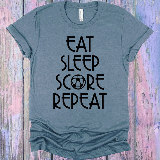 Eat Sleep Score Repeat Graphic Tee Graphic Tee