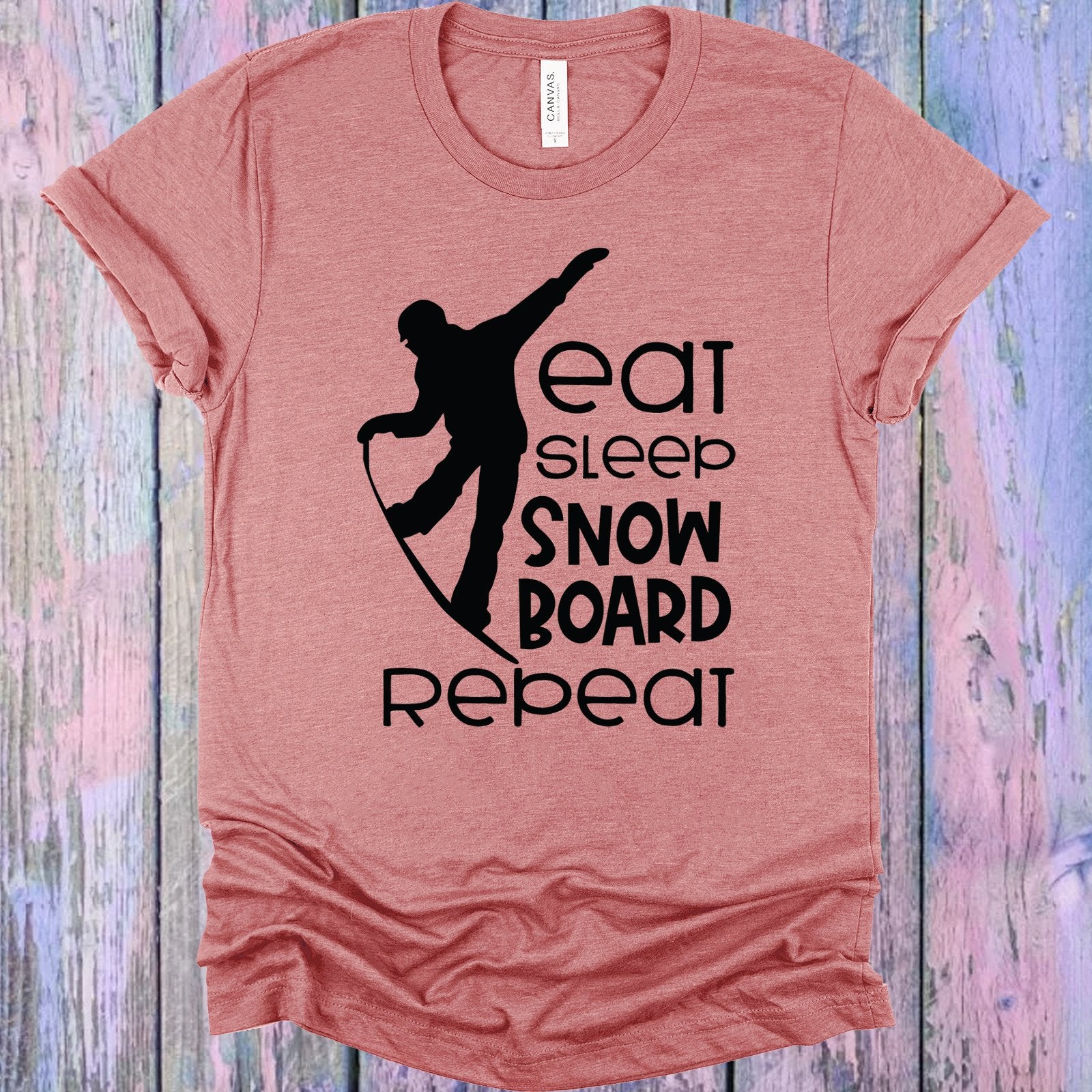 Eat Sleep Snowboard Repeat Graphic Tee Graphic Tee