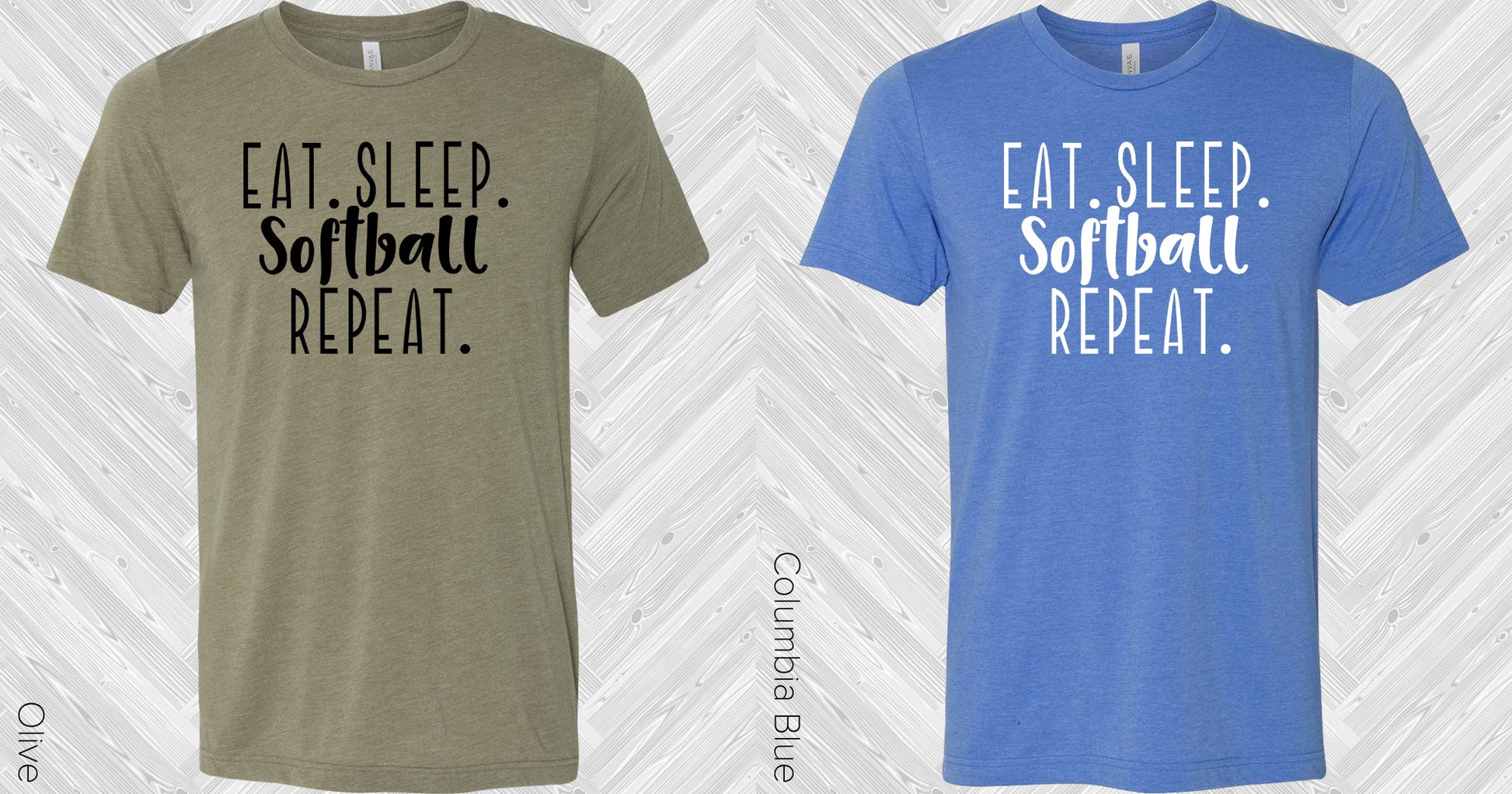 Eat Sleep Softball Repeat Graphic Tee Graphic Tee