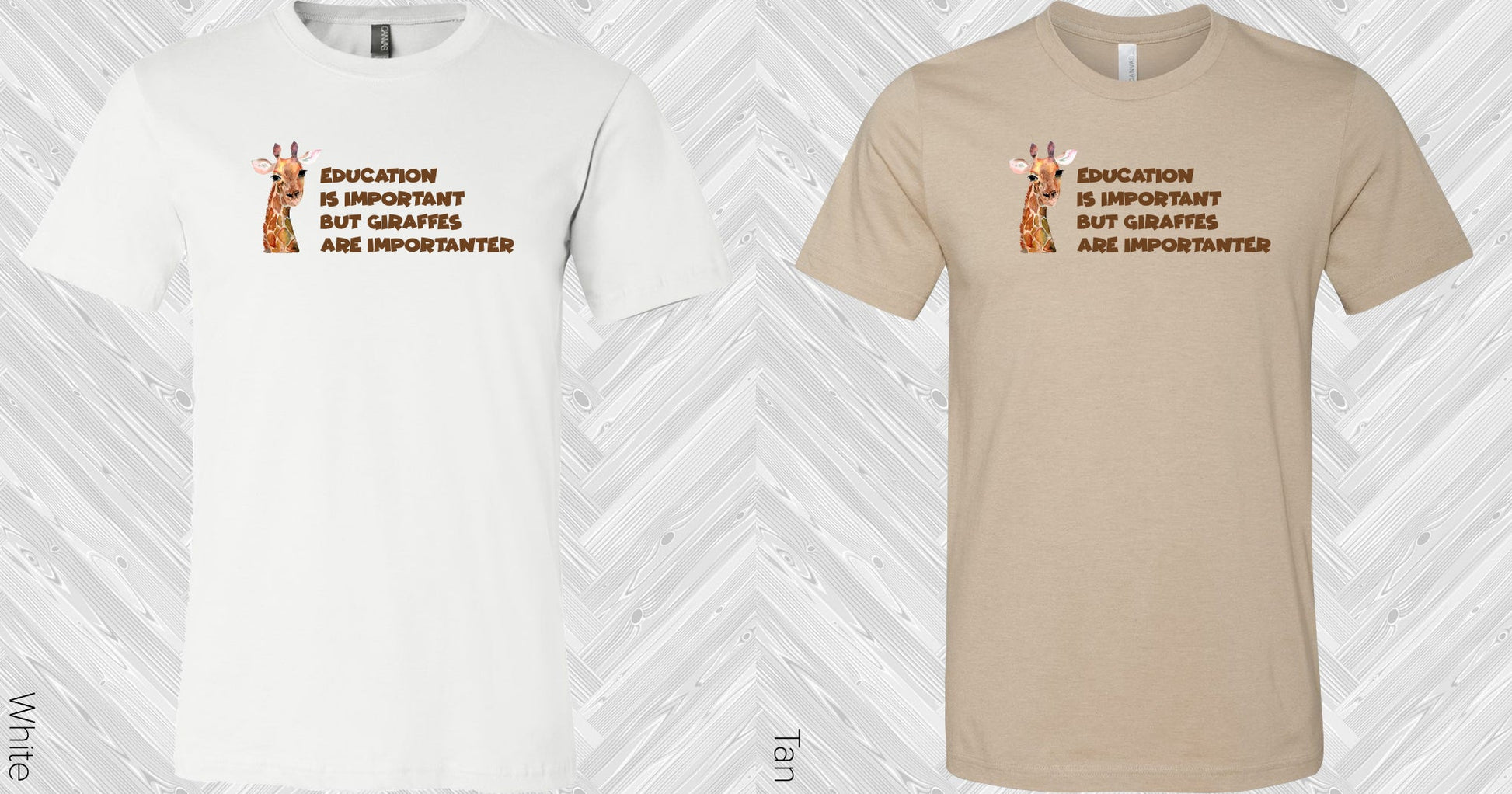 Education Is Important But Giraffes Are Importanter Graphic Tee Graphic Tee
