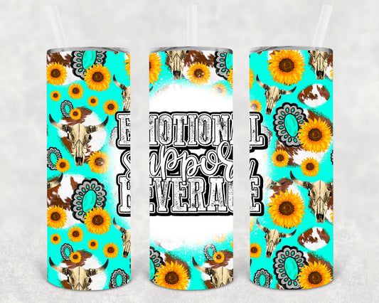 Emotional Support Beverage 20 Oz Skinny Tumbler