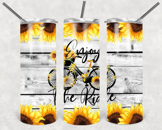 Enjoy The Ride 20 Oz Skinny Tumbler