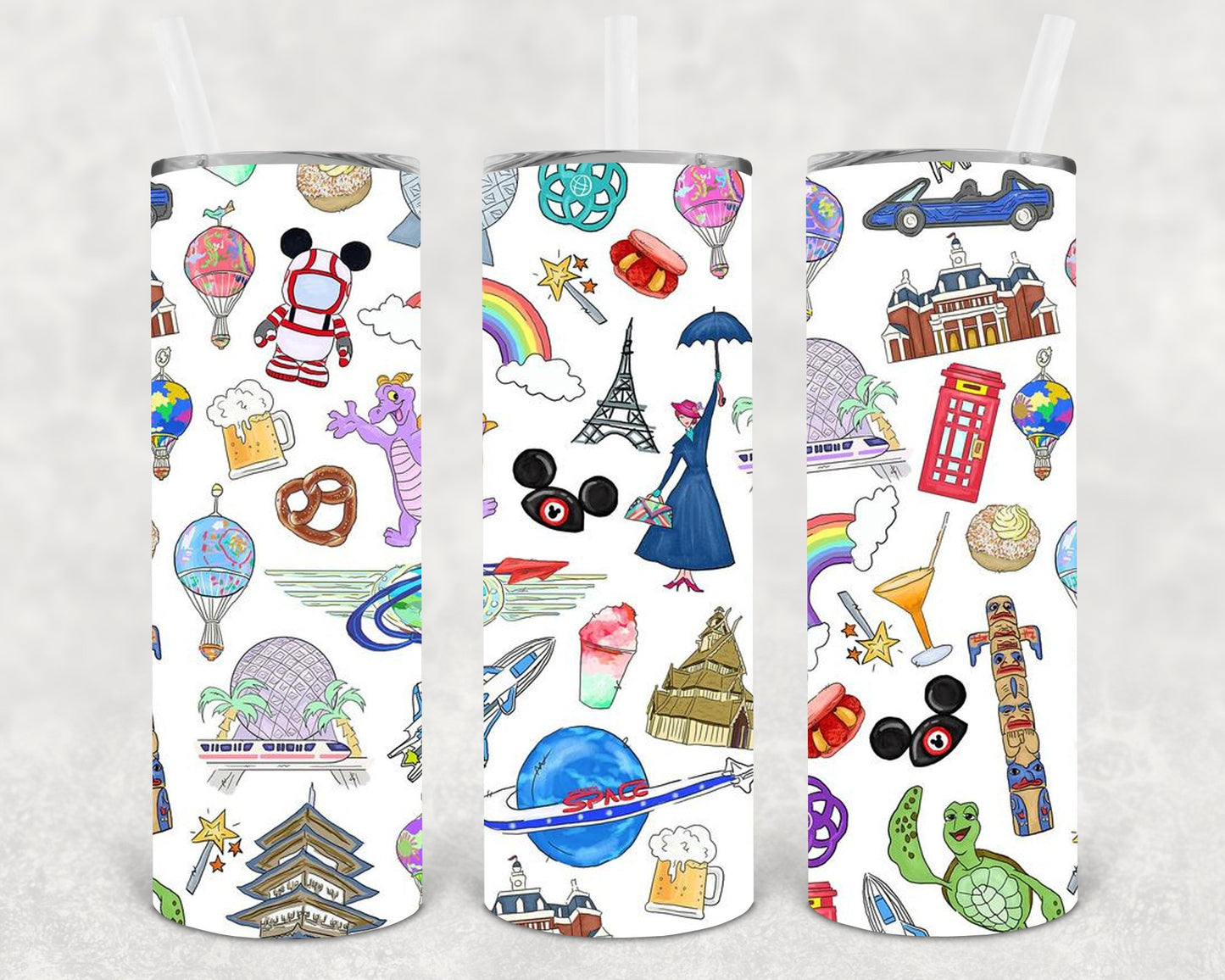 Epcot 20 Oz Skinny Tumbler
