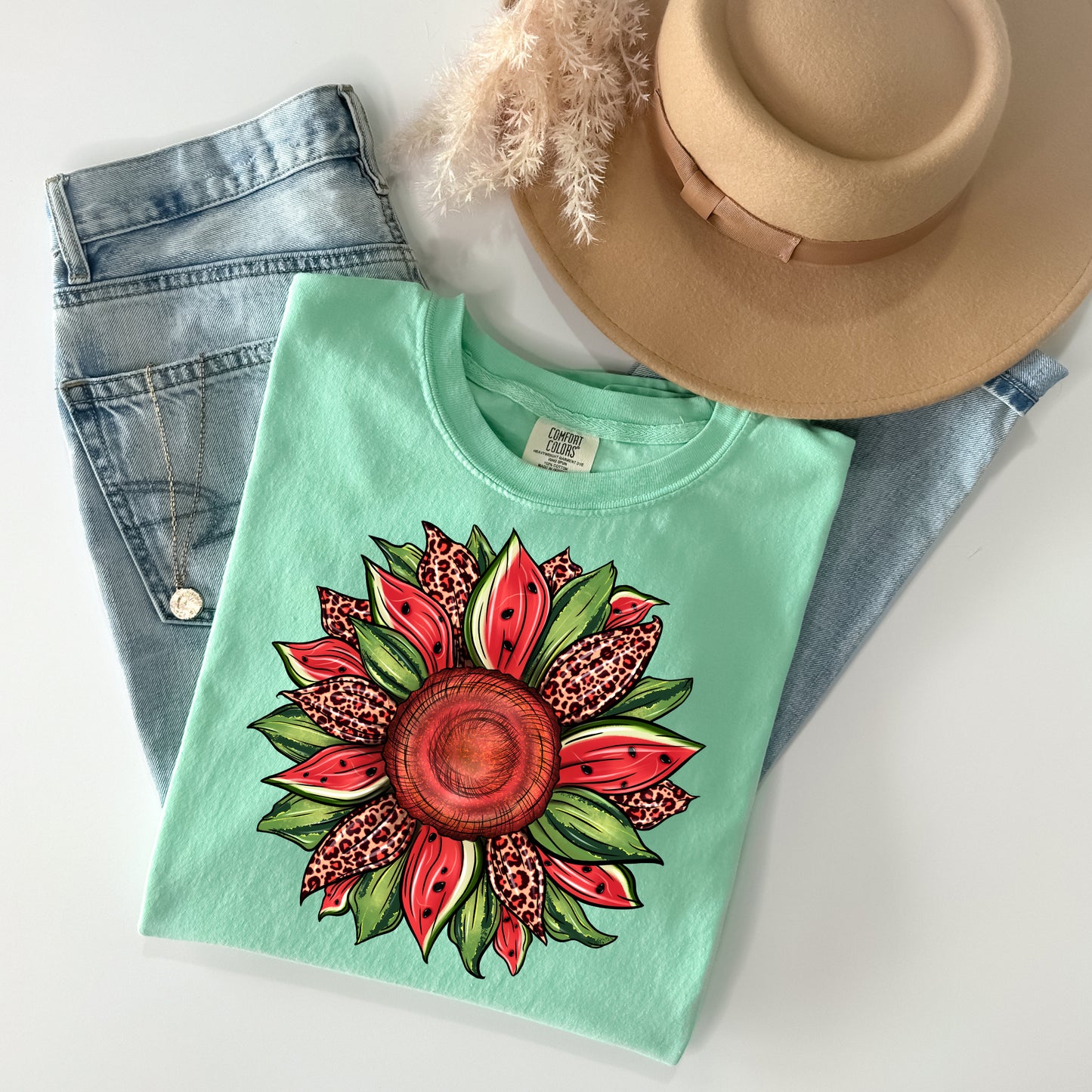 Watermelon Sunflower Graphic Tee