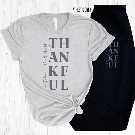 So Very Thankful (Athletic Grey Monochromatic) Graphic Tee Graphic Tee