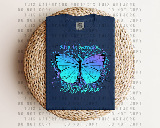 She is a Mess But She is a Masterpiece Graphic Tee