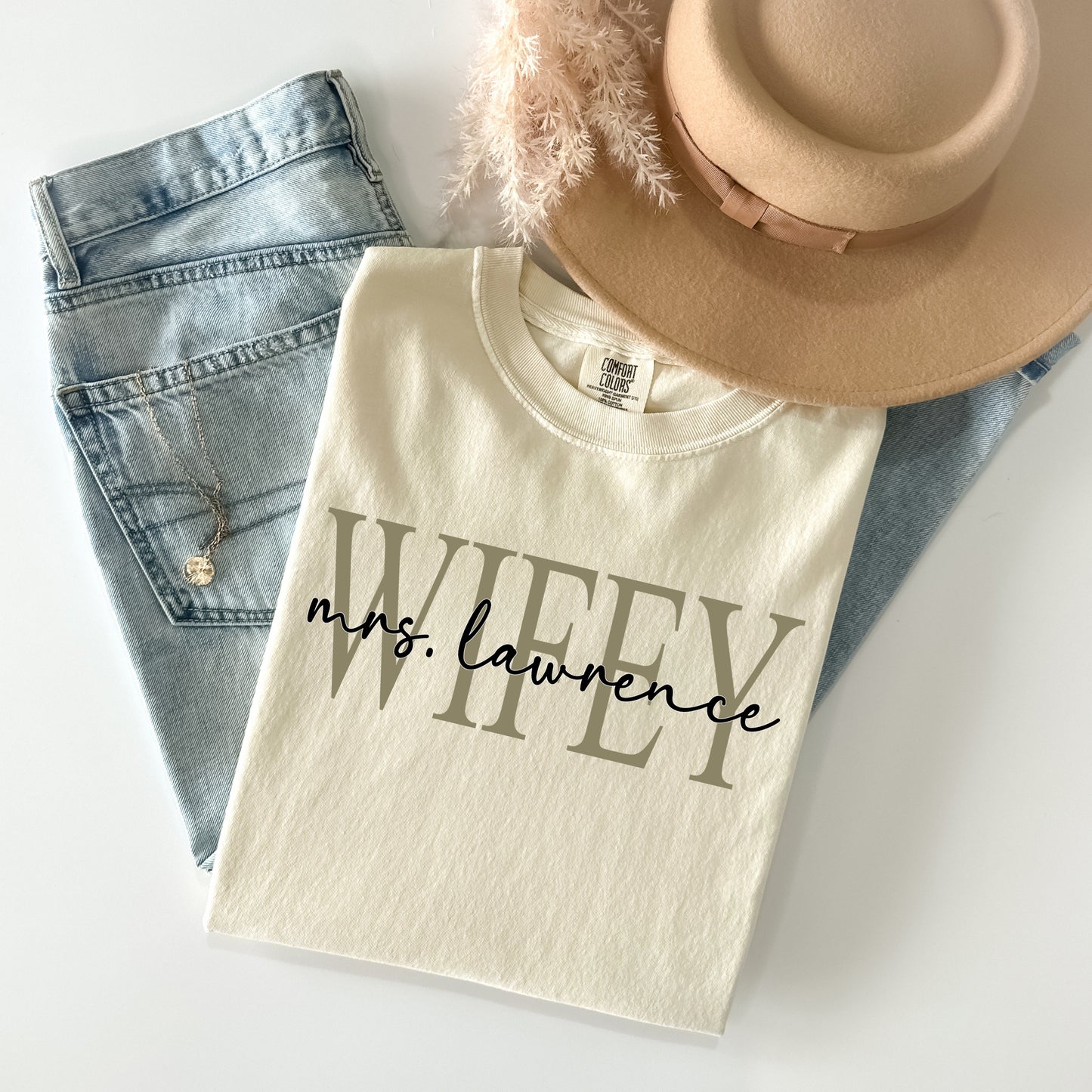 Wifey with Name (Customizable) Graphic Tee