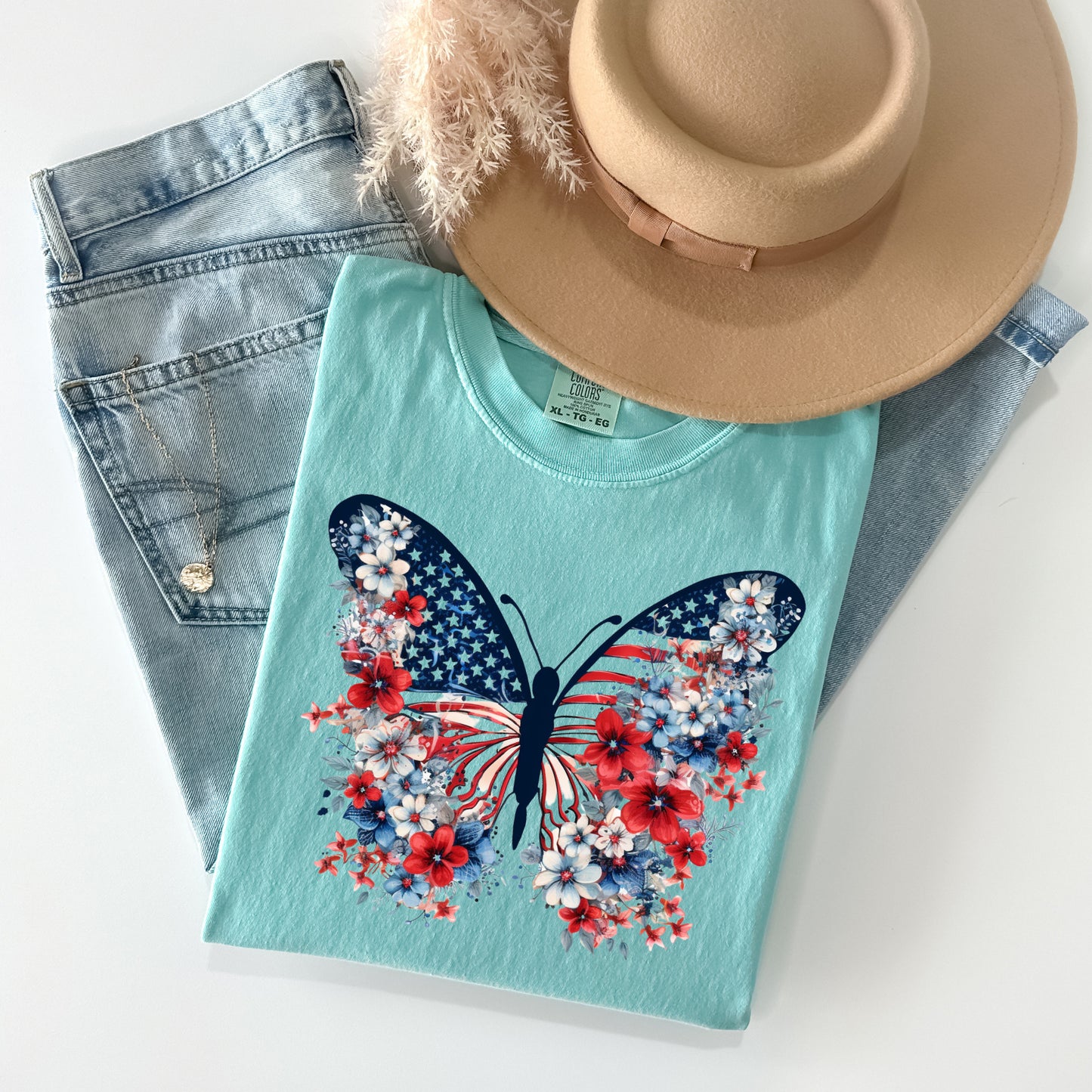 Patriotic Butterfly Graphic Tee