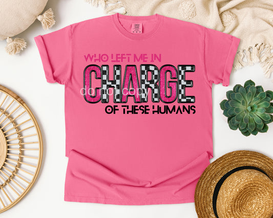 Who Left Me in Charge of These Humans Graphic Tee