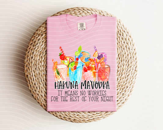 Hakuna Ma'Vodka It Means No Worries For the Rest of Your Night Graphic Tee