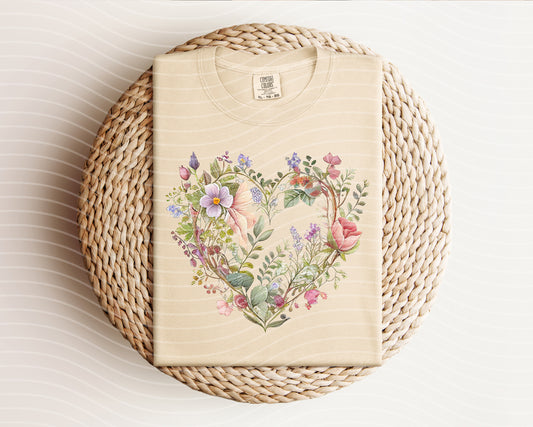 Floral Heart Graphic Tee