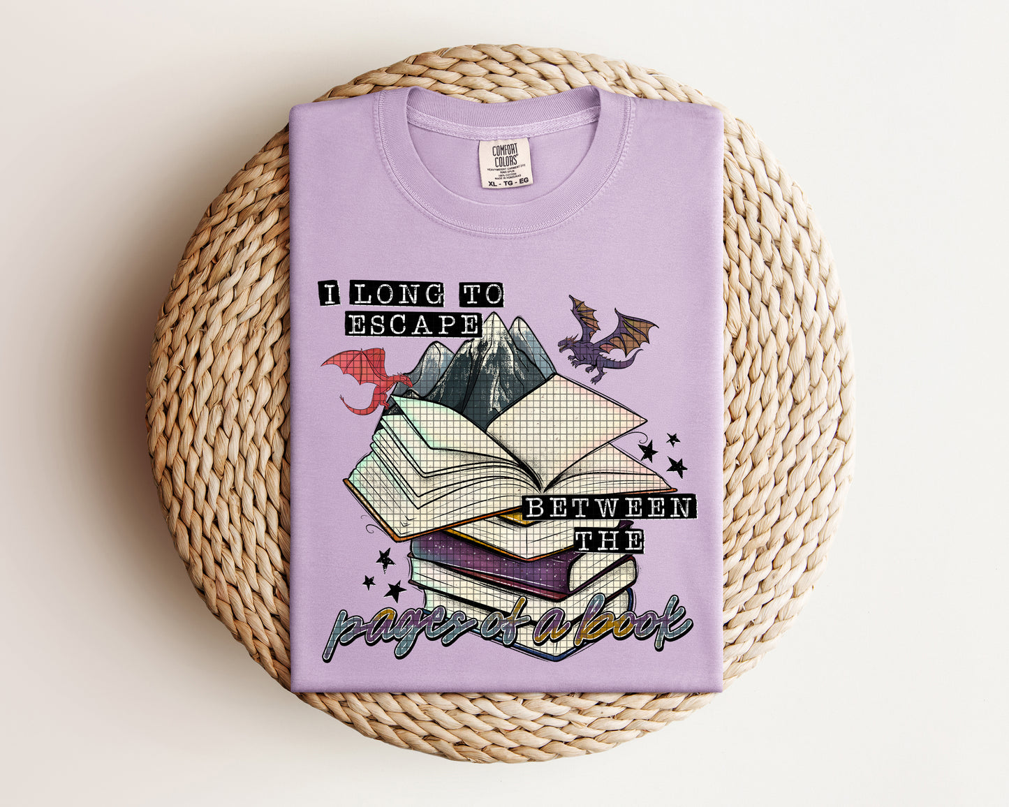 I Long to Escape Between the Pages of a Book Graphic Tee