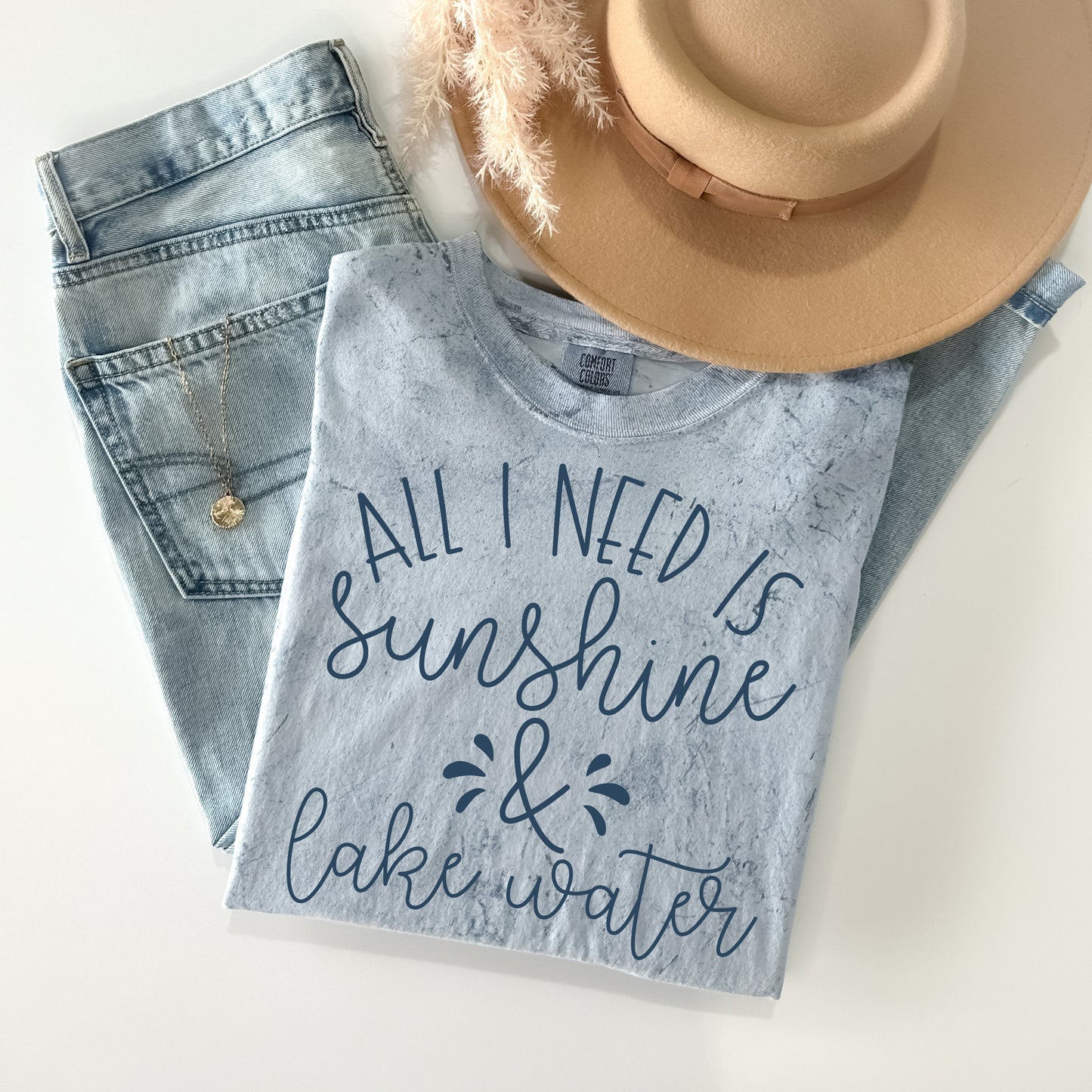 All I Need is Sunshine and Lake Water Graphic Tee