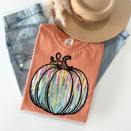 Colorful Fall Pumpkin Graphic Tee