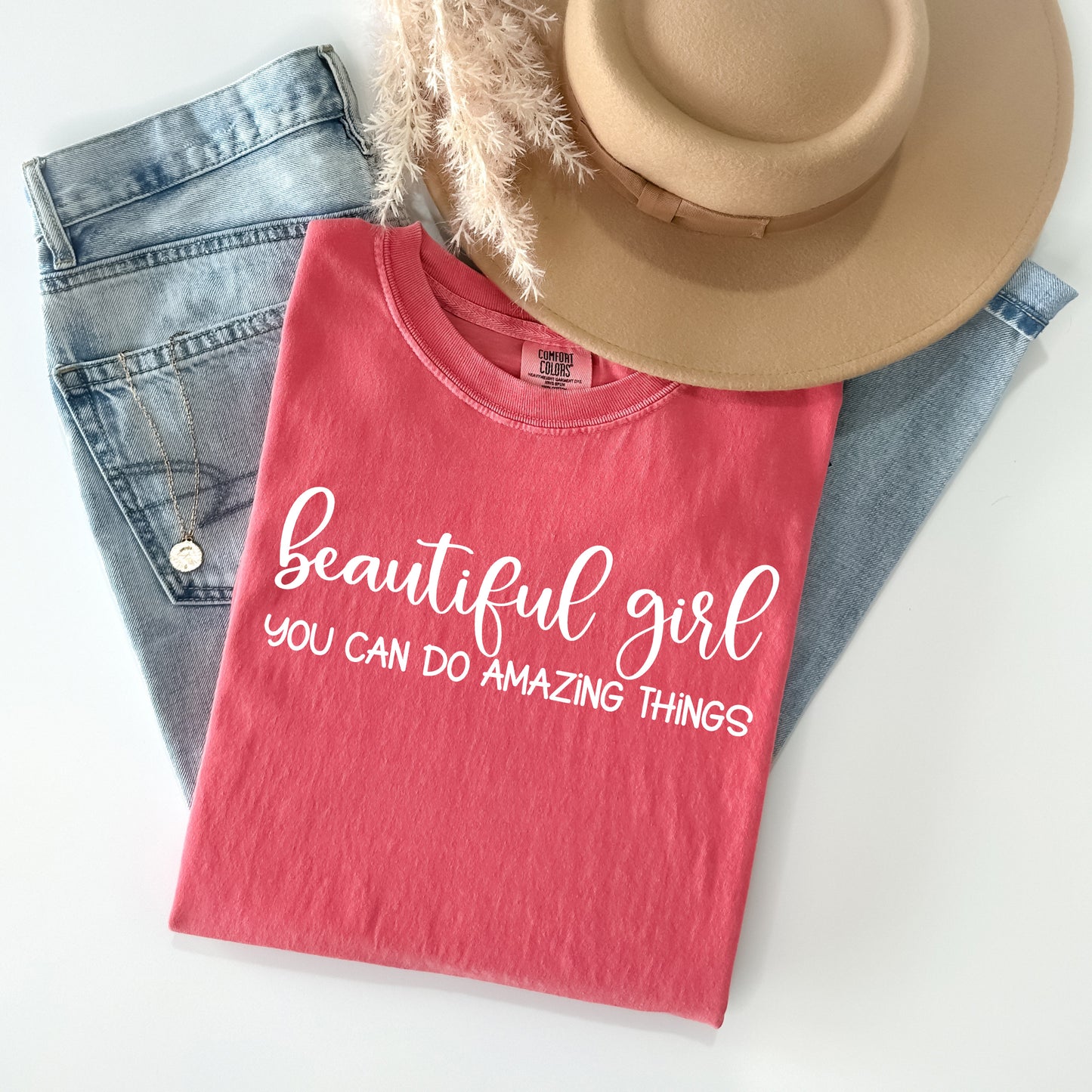 Beautiful Girl You Can Do Amazing Things Graphic Tee