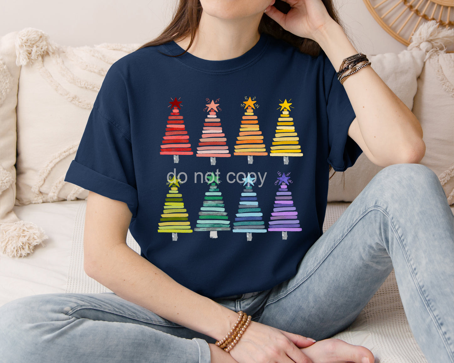 Stacked Christmas Trees Graphic Tee