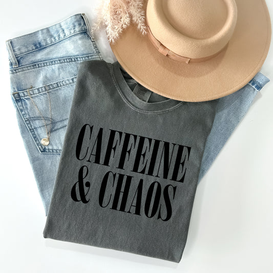 Caffeine and Chaos Graphic Tee