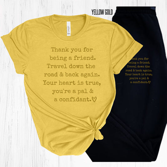 Thank You For Being A Friend (Yellow Gold Monochromatic) Jogger