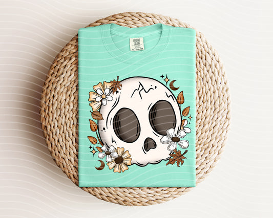 Cottagecore Skull Graphic Tee