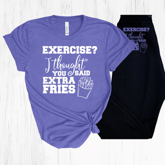 Exercise I Thought You Said Extra Fries Jogger