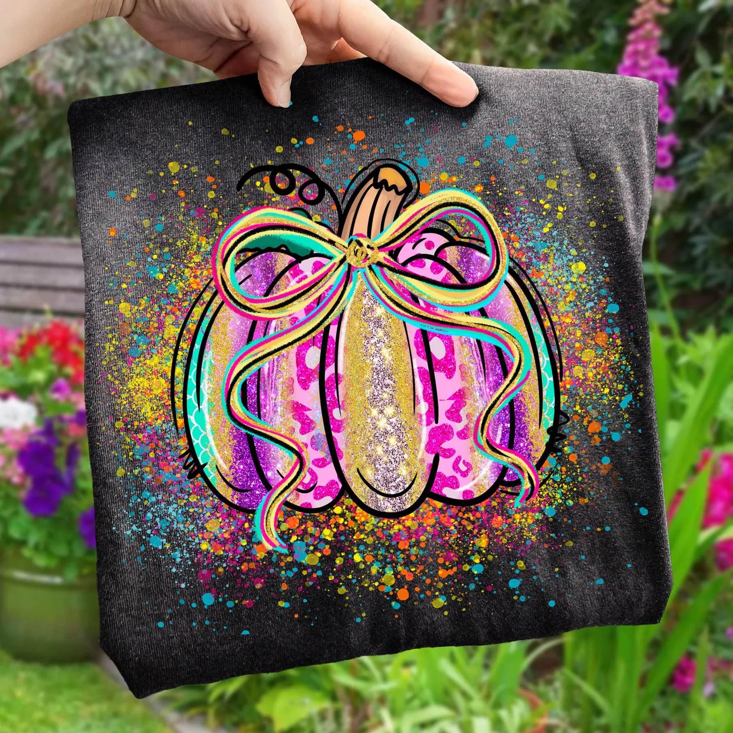 Splatter Pumpkin Graphic Tee