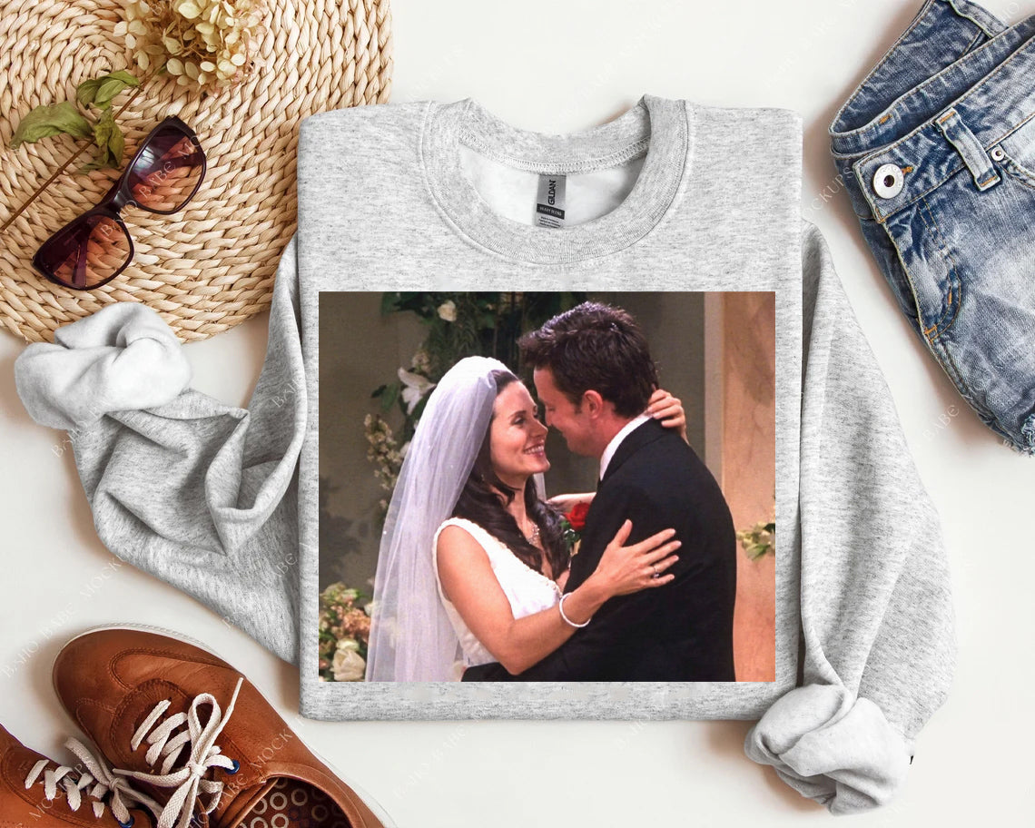 Chandler and Monica Iconic Love Graphic Tee