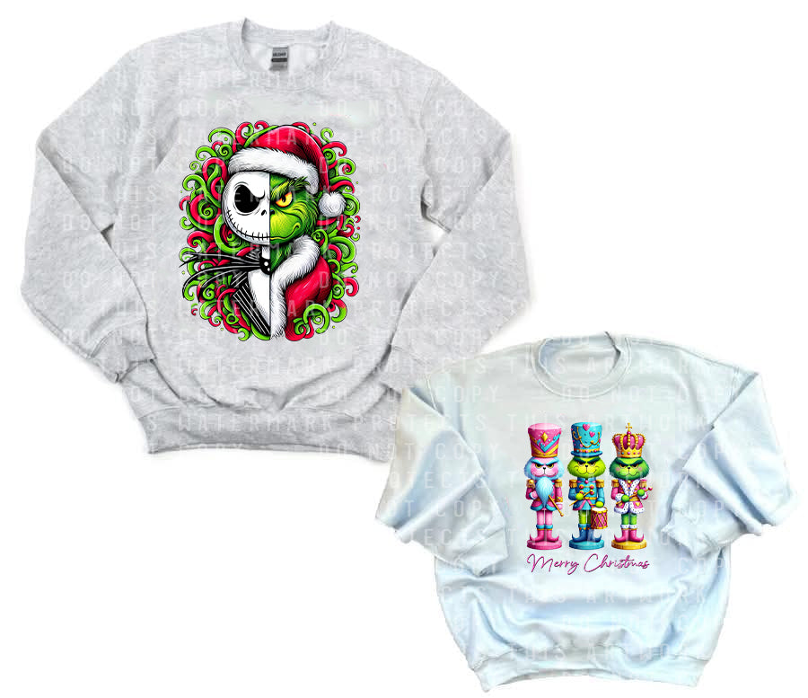 Mean One Jack / Mean One Nutcrackers Double Printed Graphic Sweatshirt