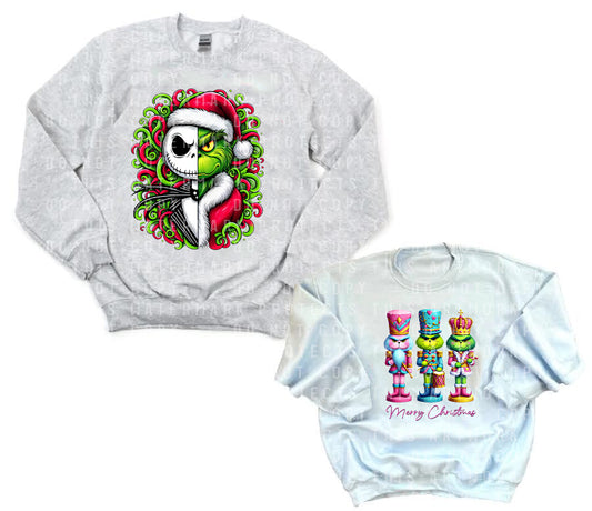 Mean One Jack / Mean One Nutcrackers Double Printed Graphic Sweatshirt