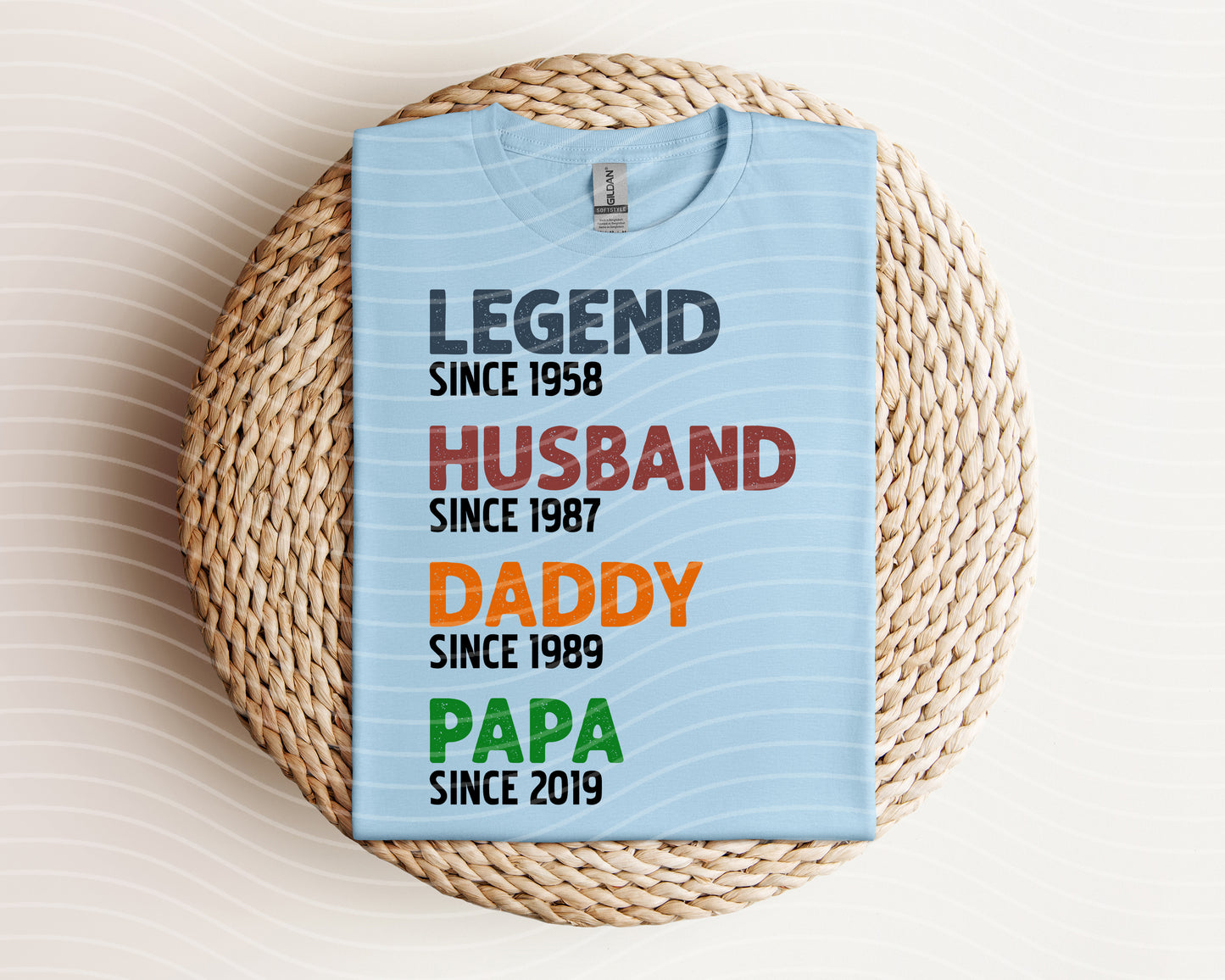 Legend Husband Daddy Papa Customized Graphic Tee
