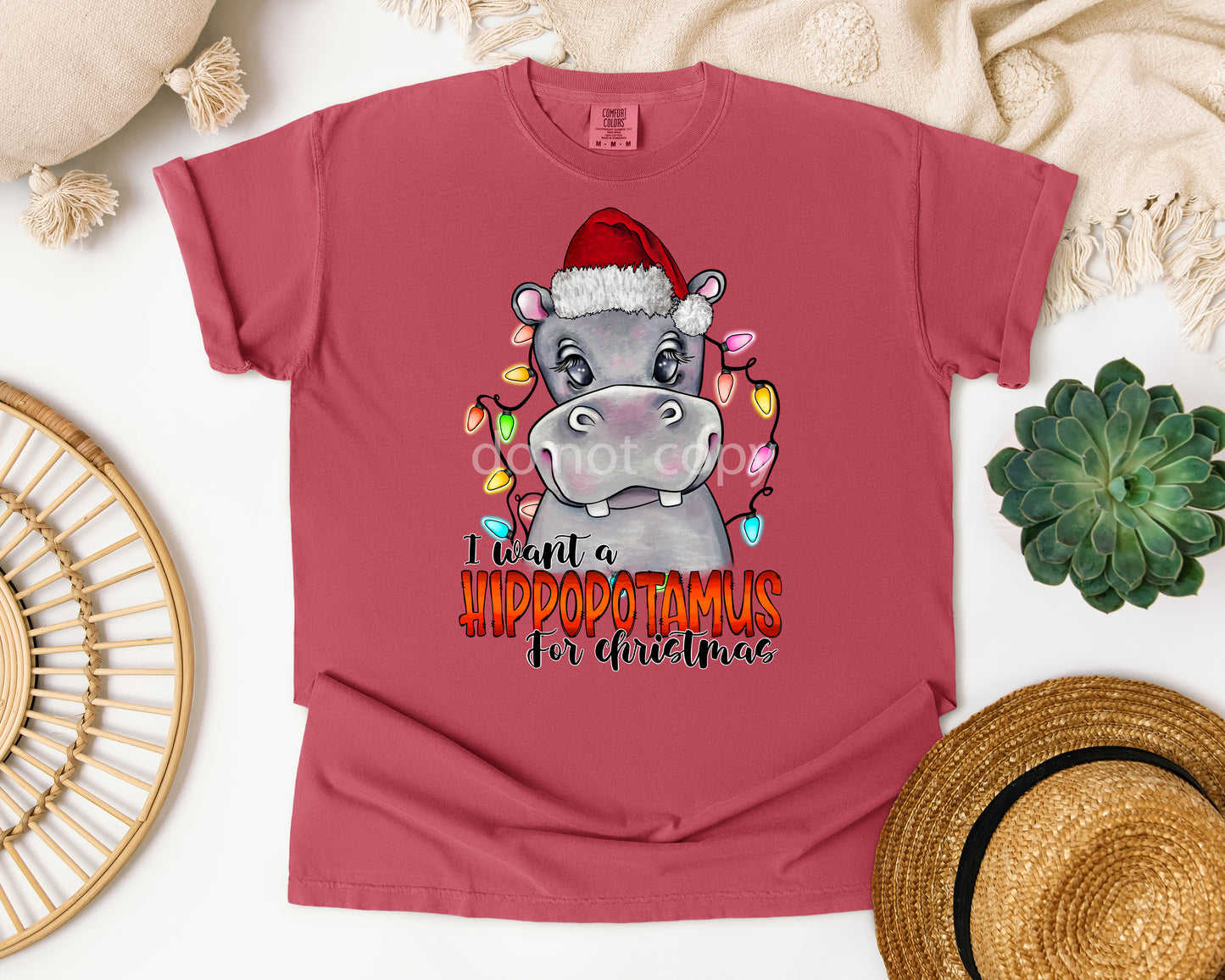 I Want a Hippopotamus for Christmas Graphic Tee