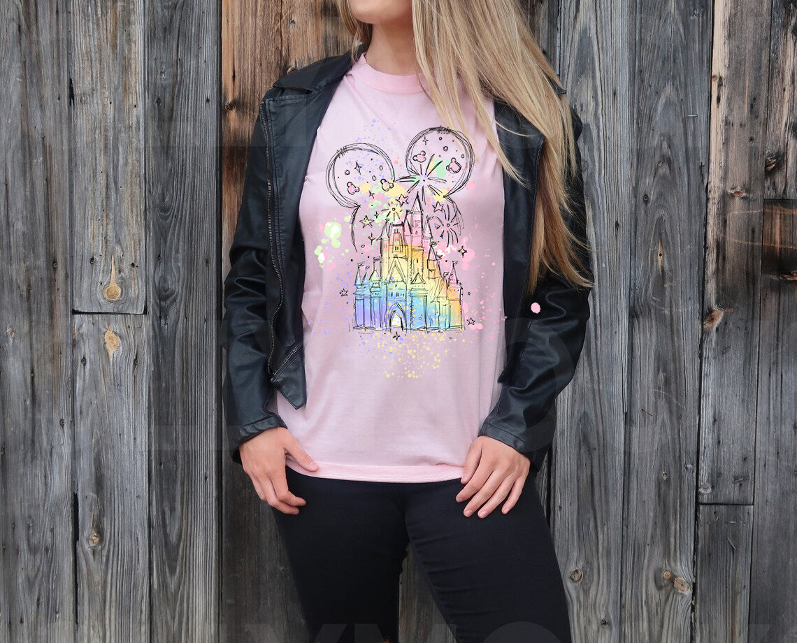 Rainbow Castle Graphic Tee